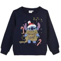 Disney Lilo & Stitch Sweater - Kerst - Kersttrui - Ho Ho Ho Who Wants Snow - Navy - Maat 98/104 (4 Jaar)