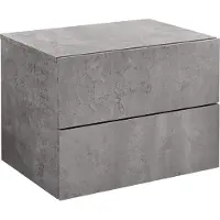 En.casa Nachtkastje zwevend Phuket 30x40x29 cm met 2 lade betonlook