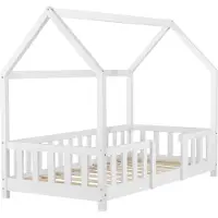 En.casa Kinderbed Sisimiut met uitvalbeveiliging 80x160 cm wit