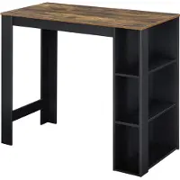 En.casa Bartafel Danderyd met 3 planken 120x60x105,5 zwart en houtkleurig []