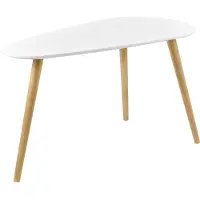 En.casa Salontafel Langesund set van 2 MDF wit en hout
