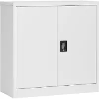 En.casa Kantoorkast Molise metaal met slot sleutels 90x40x90 cm - 3 varianten