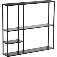 En.casa Wandplank Jämijärvi staal 90x100x18 cm zwart