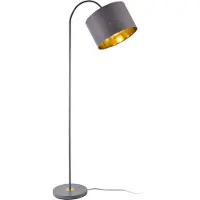 Lux.pro Standaardlamp Toledo, 173 cm, 1x E27, verstelbare vloerlamp, metaal, grijs