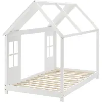 En.casa Kinderbed Tostedt huisbed grenen wit 90x200 cm []