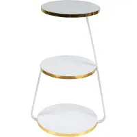En.casa Bijzettafel Sipoo 74x46x37cm wit en goudkleurig