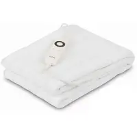 DistinQ Elektrische Onderdeken 100 Watt - 150x80 cm - Automatische Uitschakeling - Oververhittingsbescherming - 5 Standen - Enkel onderdeken Wit