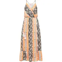 IZIA Zomerjurk grijs / oranje / zwart / offwhite