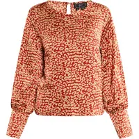 Faina Blouse sand / rood