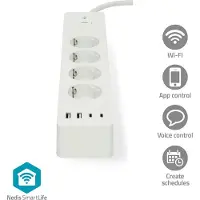 Nedis Stekkerdoos WIFIP313FWT 4 stopcontacten