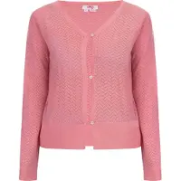 Mymo Gebreid vest pink / parelwit