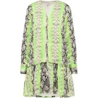 IZIA Zomerjurk beige / kiwi / zwart