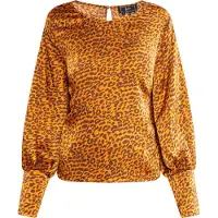Faina Blouse cognac / donkerbruin