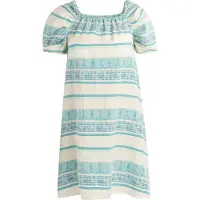 IZIA Zomerjurk turquoise / natuurwit
