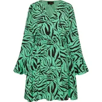 Faina Jurk grasgroen / zwart