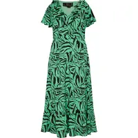 Faina Jurk 'Caneva' grasgroen / zwart