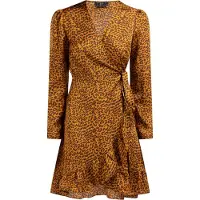 Faina Jurk bruin / oranje