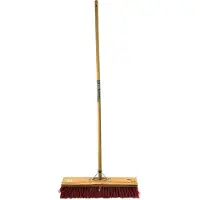 Synx Tools Straatbezem 60 cm - harde borstel - buitenbezem - Incl. bezemsteel 150 cm