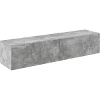 En.casa Zwevend kastje Evaton 140x33x30 cm betonlook