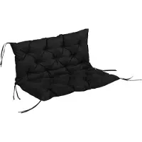 Outsunny -Bankauflage-Polyester, Schaumstoff--98L x 100B x 8T cm-Schwarz