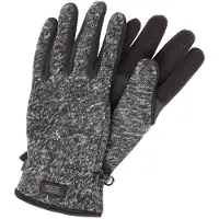 Camel active Gebreide handschoenen met elastische boorden - Maat menswear-M - Steengrijs
