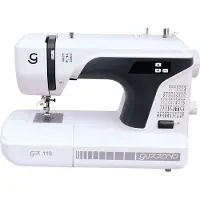 Guzzanti GZ118, Zwart, Wit, Semi-automatische naaimachine, Voor het naaien, 4 steken, Draaibaar, Mechanisch