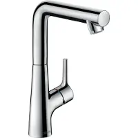 Hansgrohe Talis S - Wastafelkraan met afvoer en draaibare uitloop, chroom 72105000