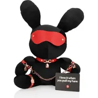 Shots Bondage Rabbit - BDSM masker - konijnenoren - zwart