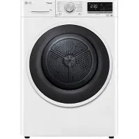 LG RH90V5AV6N, Vrijstaand, Voorlader, Warmtepomp, Wit, Knoppen, Touch, Rechts