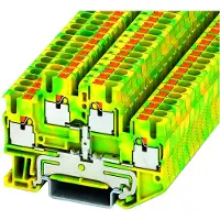 Phoenix Contact beschermingsgeleider-dubbele klem PTTB 2,5 PE, push-in aansluiting, doorsnede massief: 0,14 mm² - 4 mm², AWG26 -