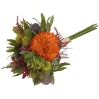 Countryfield Kunstboeket Dhalia mix oranje H36cm oranje Kunststof Kunstbloem