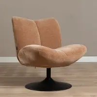 Livin24 Draaifauteuil Lise chenille terracotta