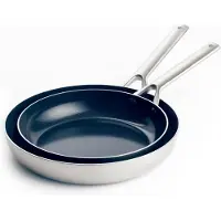 Blue Diamond pannen set - 2 stuks - Vrij van - Ø24 en Ø26 cm - Roestvrij staal