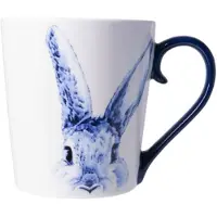 Heinen Delfts Blauw Mok Haas Blauw / Wit D 8,5 H 9,5 Cm