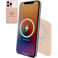 Golden Sound Powerbank 10.000 mAh - Geschikt voor MagSafe systeem - Powerbanks - Magnetisch opladen - Noodpakket - Draadloos opladen - Met USB C Poort - Roze