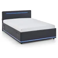 Meise Cirkel gestoffeerd bed met LED-verlichting incl. bedbodem