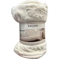 Smukee Decoratieve Plaid Zacht 130 x 170 cm Wit Ecru