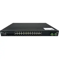 Level One IXP-2871, LevelOne switch, 24x Gigabit Ethernet, model IXP-2871, Layer 2+ managed switch, 19 inch, 370W, 4x PoE