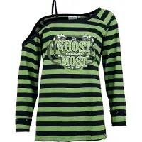 Beetlejuice Shirt met lange mouwen - Ghost With The Most - S tot XXL - voor Vrouwen - groen-zwart - Maat L