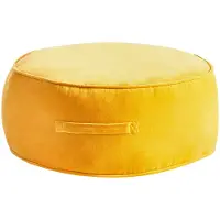 Beliani YULLE - Poef - Geel - Fluweel