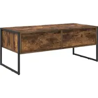 vidaXL Salontafel Rook Eik 100 x 46 x 40 cm Bewerkt hout
