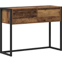 vidaXL Bijzettafel Oud Hout 100 x 36 x 75 cm Bewerkt hout