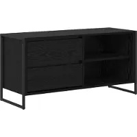 vidaXL TV Kast 100 x 36 x 49,5 cm Zwart Eiken Bewerkt hout