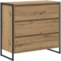 vidaXL Dressoir Ambachtelijk Eiken 79 x 36 x 75.5 cm Bewerkt hout
