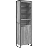 vidaXL Hoge Kasten Grijs Sonoma 60 x 36 x 200 cm Bewerkt hout