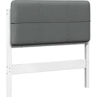vidaXL Gestoffeerd hoofdbord met hoofdeinde Wit en Lichtgrijs 100 cm