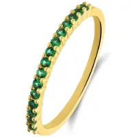 Lucardi Ring 'Chic' goud / groen