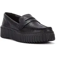 Clarks Torhill Penny Leather Damesschoenen Zwart Comfort Schoenen