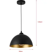 Lux.pro Hanglamp 18xØ30 cm 2xE27 Toulon set van 2 zwart en goud