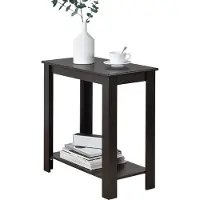 En.casa Bijzettafel Chur met plank MDF 60x30x61,3 cm donkerbruin